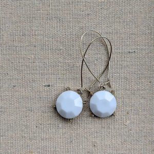 White Drop Earrings